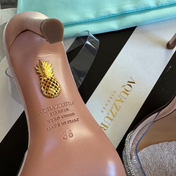 AQUAZZURA Gatsby 105 Slingback Bridal Heel - Picture 6 of 7